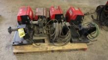 LOT OF LINCOLN IDEALARC LF-74 WIRE FEEDERS (4)