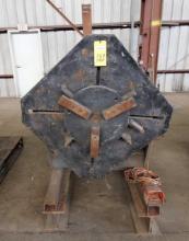 WELDING POSITIONER, 44" tbl., w/ 18" 3- jaw chuck