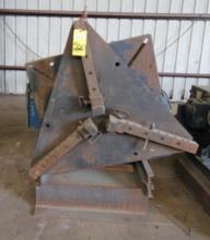 WELDING POSITIONER, MDL. NA, 36" square tbl., approx. 48" dia. triangle gripper chuck