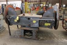 WELDING POSITIONER, ARONSON MDL. RDE30SD, DUAL TABLE, 3,000 lb. cap., 48" dia. tbls., w/ 15" 4-jaw