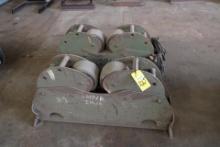 TANK TURNING ROLL SET, 10" dia. rolls, 5 T. cap.