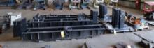 TANK ROLL SET, unassembled, 15"W. x 9'L. base, 16" dia. rolls, approx. 34" tall legs