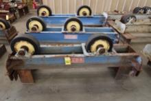 LOT OF TANK ROLL IDLERS (3), WEBB, 15" dia. rolls, approx. 75" length