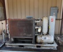 ROTARY SCREW AIR COMPRESSOR, GARDNER DENVER ELECTRIC SAVER II MDL. EBP99J, new 2006,100 HP, 460 v.,