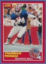 Sharp 1989 Score #211 Thurman Thomas RC Buffalo Bills
