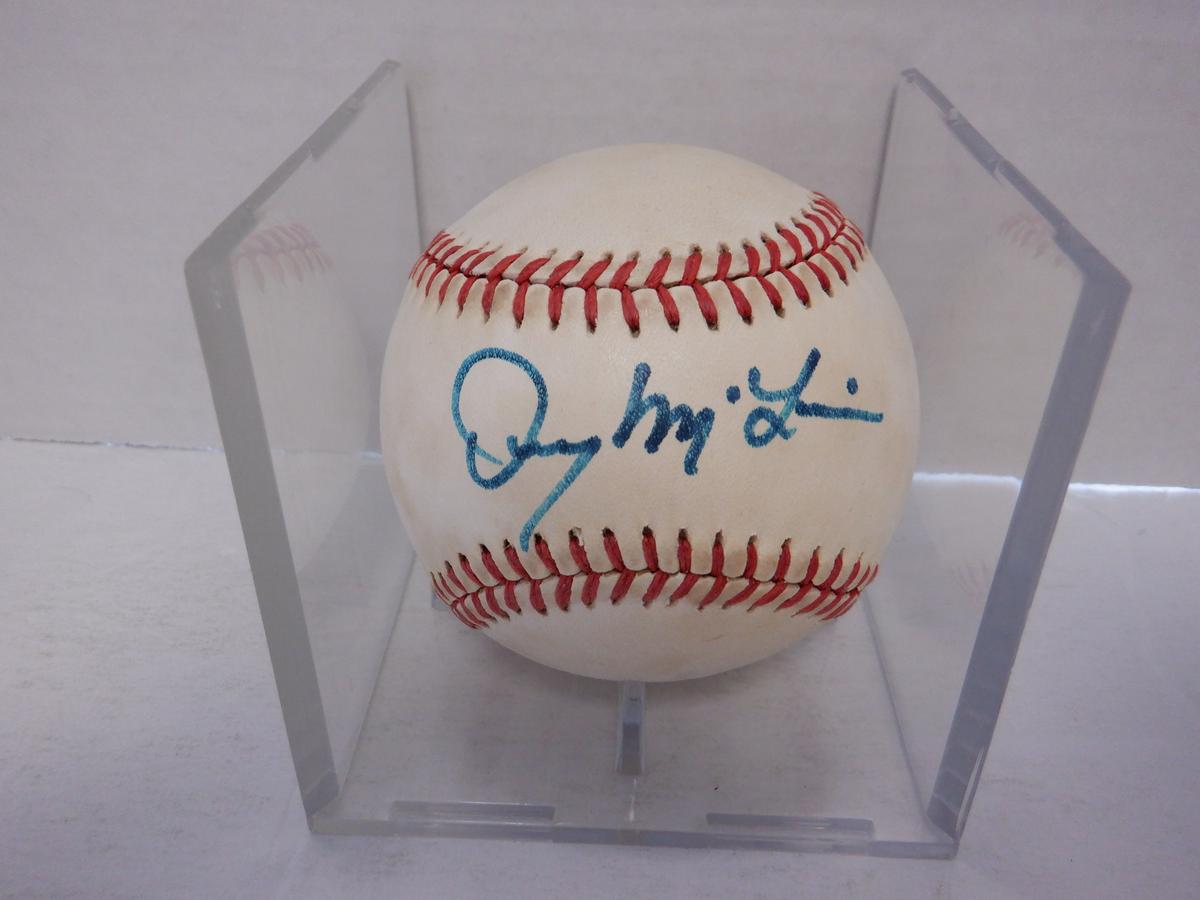 DENNY MCLAIN SIGNED AUTO BASEBALL