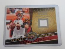 RARE TEST ISSUE 2009 UPPER DECK CARSON PALMER JERSEY CARD MISSING JERSEY