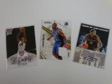 BASKETBALL AUTOGRAPH AND JERSEY CARD LOT 3 CARDS TOTAL MUST SEE