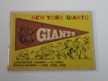 1959 TOPPS FOOTBALL #53 NEW YORK GIANTS PENNANT CARD