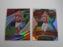 2019 PANINI SELECT TRAVIS KELCE SILVER PRIZM LOT FIELD LEVEL AND CONCOURSE CHIEFS