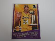 2017-18 PANINI DONRUSS KOBE BRYANT THE CHAMP IS HERE LOS ANGELES LAKERS