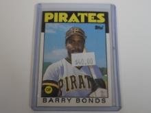 1986 TOPPS TRADED BARRY BONDS ROOKIE CARD PIRATES GIANTS RC