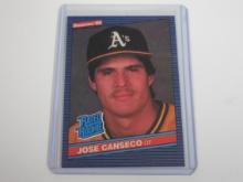 1986 DONRUSS BASEBALL JOSE CANSECO RATED ROOKIE CARD RC ATHLETICS