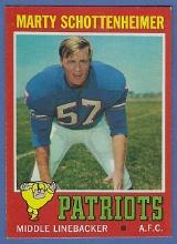 Nice 1971 Topps #3 Marty Shottenheimer RC New England Patriots