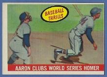 Sharp 1959 Topps #467 Hank Aaron Baseball Thrills Milwaukee Braves