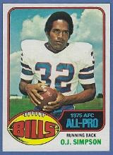 Nice 1976 Topps #300 OJ Simpson Buffalo Bills
