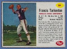 1962 Post #184 Fran Tarkenton RC Minnesota Vikings