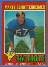 Sharp 1971 Topps #3 Marty Shottenheimer RC New England Patriots