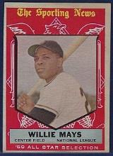 Nice 1959 Topps High #563 Willie Mays AS San Francisco Giants