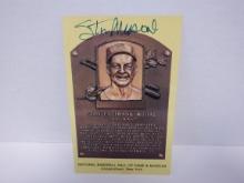 STAN MUSIAL SIGNED AUTO HOF POSTCARD