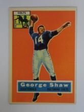 1956 TOPPS FOOTBALL #108 GEORGE SHAW ROOKIE CARD BALTIMORE COLTS SHARP