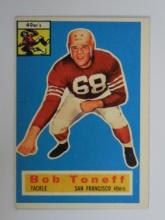 1956 TOPPS FOOTBALL #98 BOB TONEFF SAN FRANCISCO 49ERS VERY NICE
