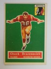 1956 TOPPS FOOTBALL #37 CHUCK DRAZENOVICH WASHINGTON REDSKINS VERY NICE