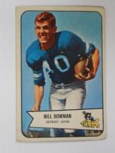 1954 BOWMAN FOOTBALL #17 BILL BOWMAN DETROIT LIONS ROOKIE CARD VINTAGE