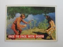 1956 TOPPS DAVEY CROCKETT SERIES 1 #29 FACE TO FACE WITH DEATH