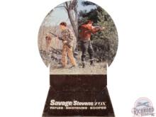 Savage Stevens & Fox Rifles Shotguns Scopes Cardboard Display Sign