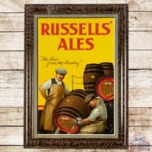 Russells' Ales "The Beer from the Country" Tin Litho Sign
