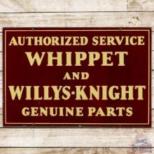 Whippet and Willys Knight Service Genuine Parts DS Porcelain Sign
