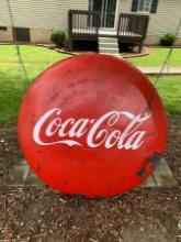 4' Porcelain Coca Cola Button