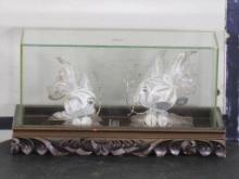 Pair of Silver Fibgrea Angel Fish from Thailand 925 Silver ART