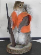 Lifesize Hunting Squirrel on Base TAXIDERMY