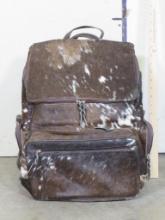 Brand New Genuine Cowhide & Leather Backpack. Zipper Compartments inside and out GEAR