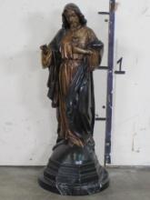 Awesome Bronze Statue of Our Lord and Savior Jesus Christ on Marble Base BRONZE ART