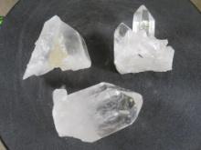 3 Beautiful Quartz Crystal Specimens ROCKS&MINERALS