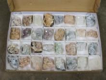 32 Pcs Mix Box of Mineral Specimens (Zeolites)from India ROCKS&MINERALS