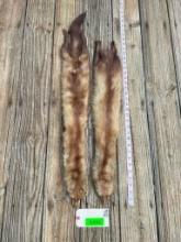 2vintage, Pine Marten, furs/hides/skins, 28" & 36" long, Great for taxidermy crafts, log cabin decor