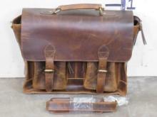 Brand New Genuine Leather Satchel/Laptop Bag. Indiana Jones Style, Very High Quality GEAR