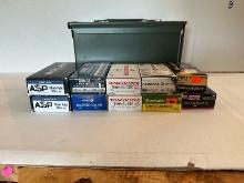 9mm and 10mm Boxes of ammo with Ammo Can