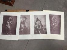 Stunning Lot of 15 Prints, 25" x 17", Native Americans