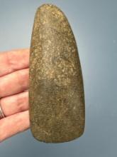 NICE 4 1/4" Polished Hardstone Adze, Found in Delaware, Ex: Vandegrift Collection