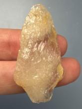 NICE Semi-Translucent 1 1/2" Crystalline Quartz Piscataway Point, Found in Gloucester County, NJ