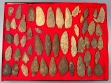 50+ Larger Sized Points, Blades, Many Ferruginous Quartzite Pieces, Most Found in Gloucester Co, NJ