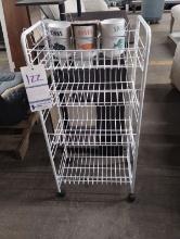 PORTABLE STORAGE RACK WITH FLATWARE CADDY