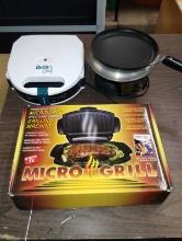 MICRO GRILL, QUICK CHEF AND HOT PLATE
