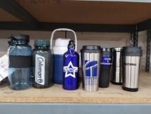 LOT OF TO GO CUPS AND THERMOS