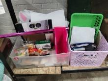 BIN OF ASSORTED ARTS AND CRAFT